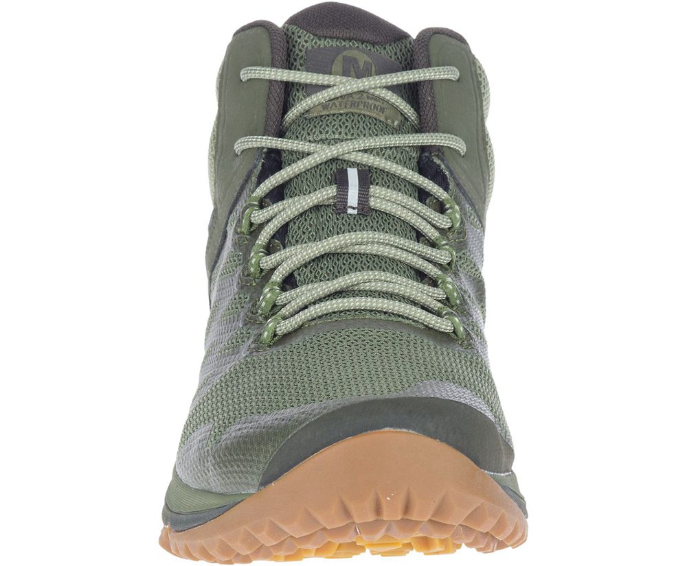 Merrell Work Shoes Olive - Nova 2 Mid Waterproof - Mens 91QBFGPMU
